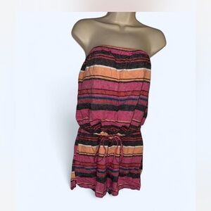 Pink and orange striped Old Navy romper